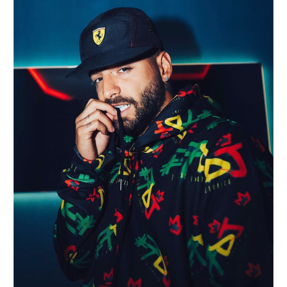 Maluma - #7DJ Color Logo All-Over Hoodie