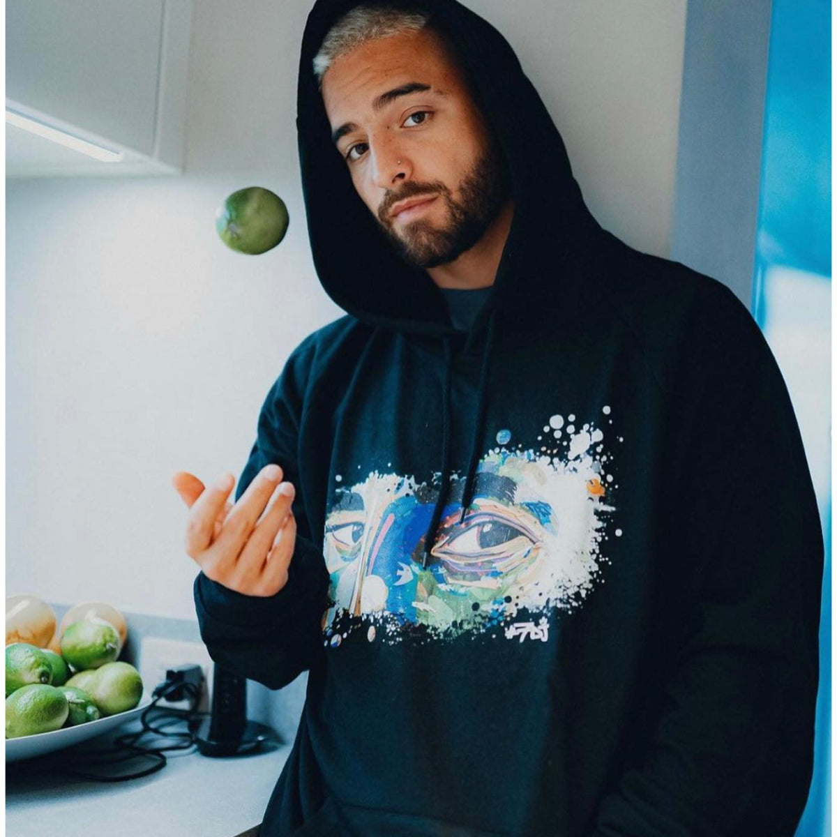 Maluma - #7DJ Black Logo Hoodie
