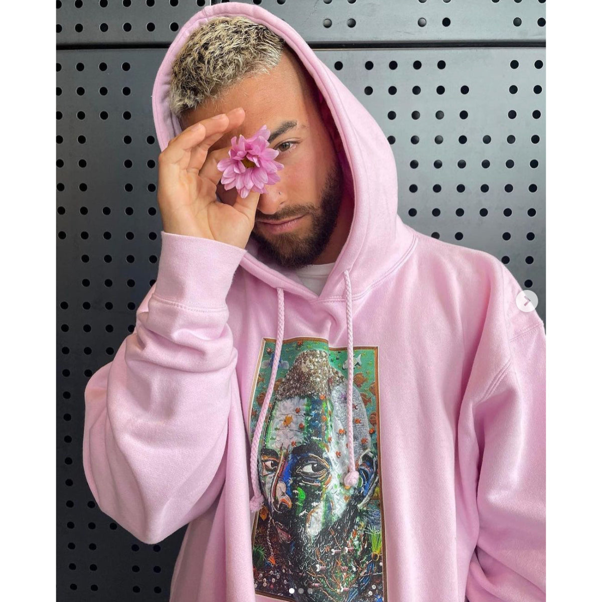 Maluma - #7DJ Portrait Pink Hoodie