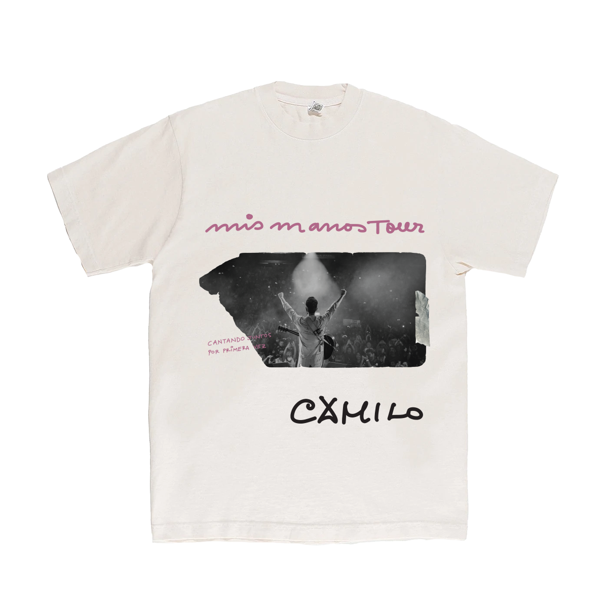 Camilo Mis Manos Tour Recap Crème T-Shirt