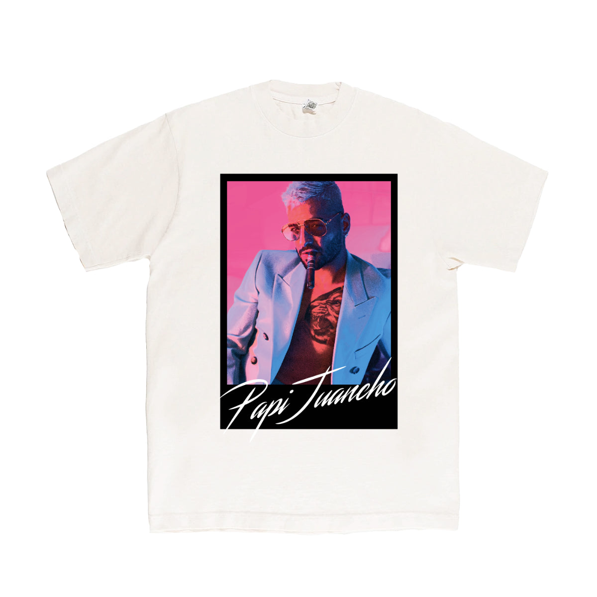 Maluma - PAPI JUANCHO 2.0 WHITE PHOTO T-SHIRT
