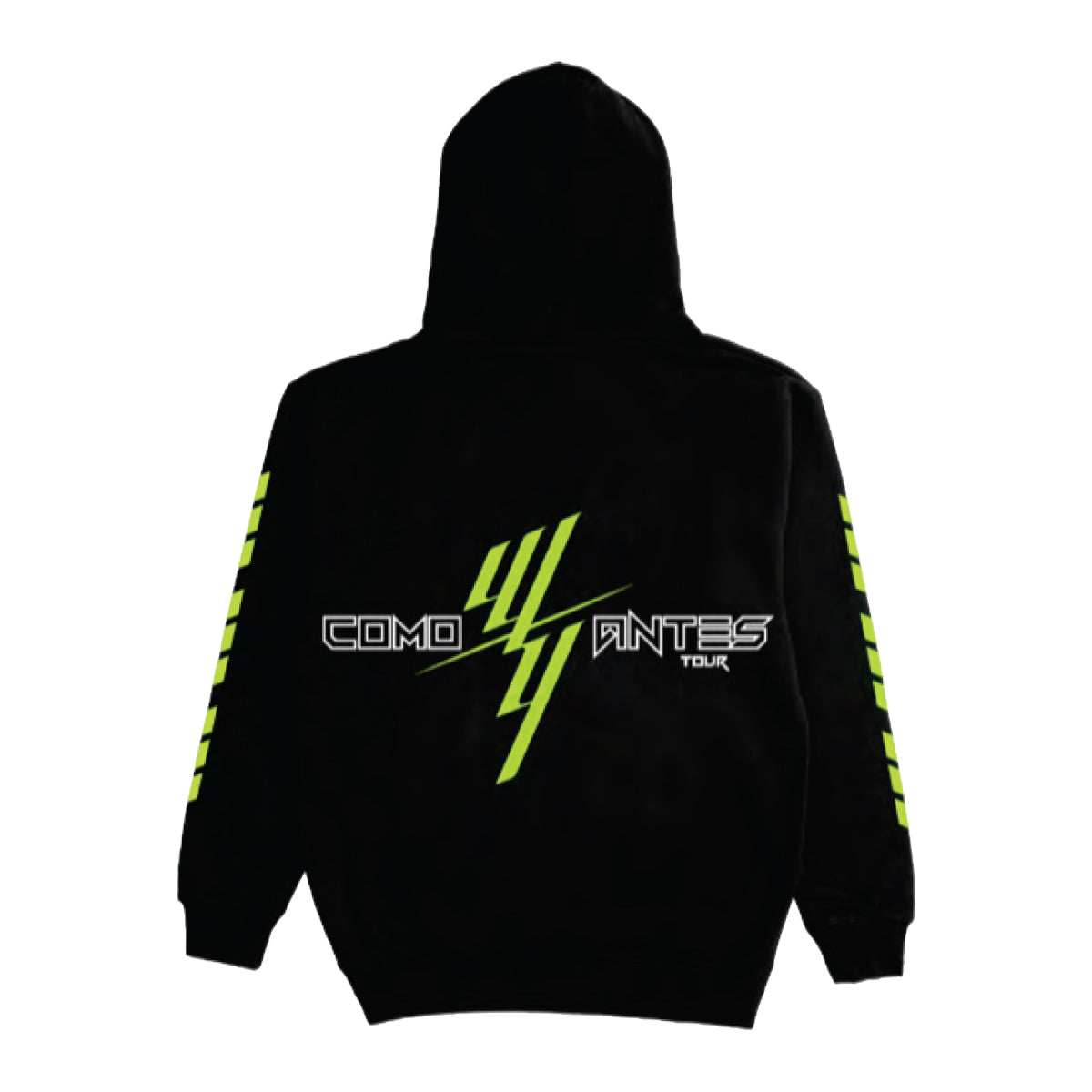 WISIN Y YANDEL YELLOW TEXT BLACK TOUR PULLOVER HOOD