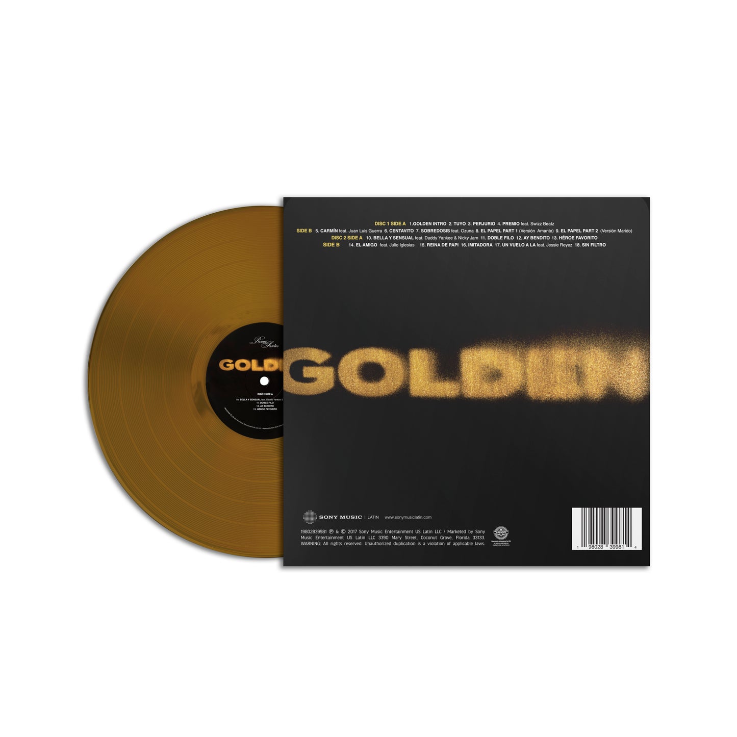 Romeo Santos - Golden Vinyl LP