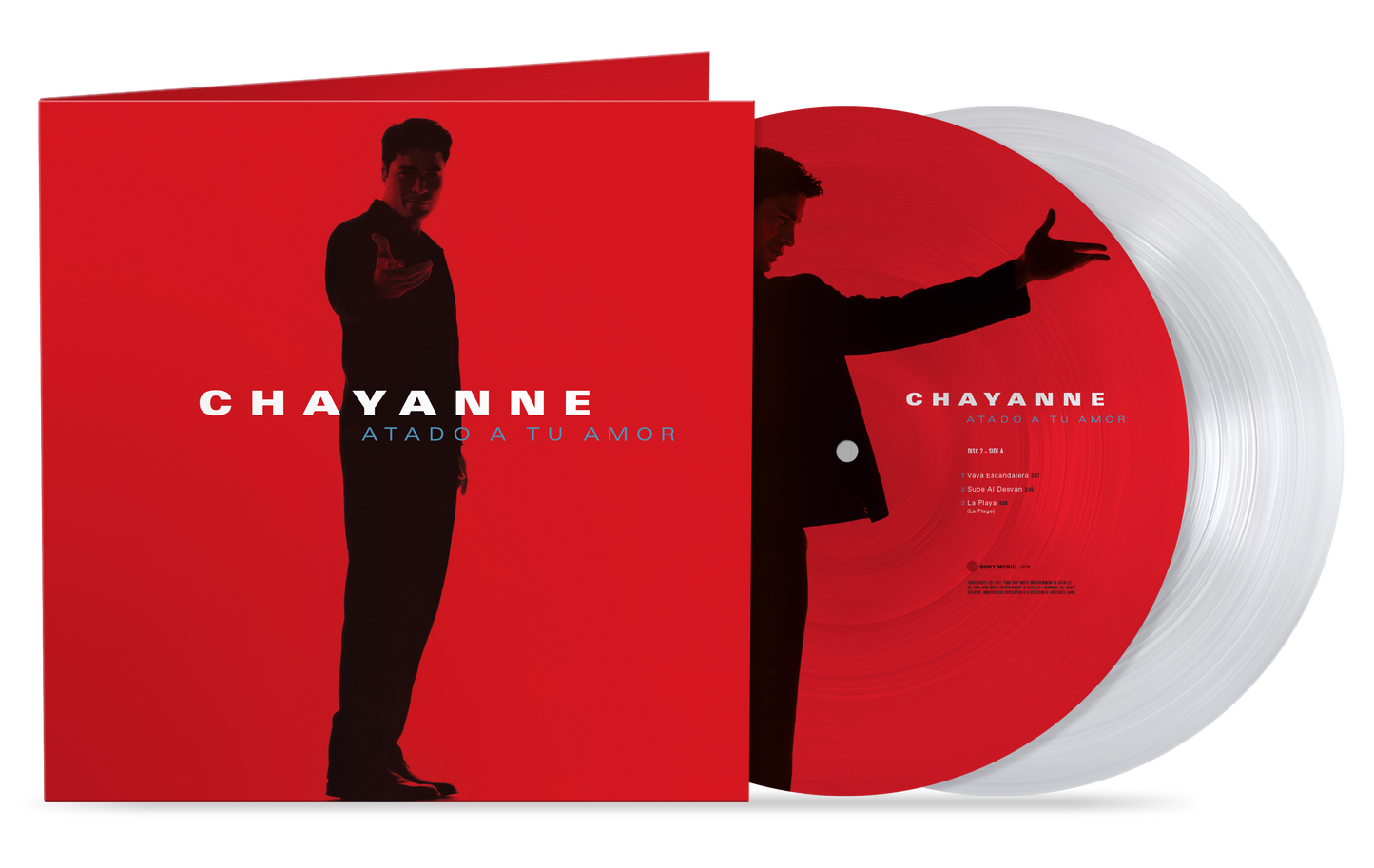 Chayanne - Atado A Tu Amor Red Picture Disc and White 2LP Vinyl