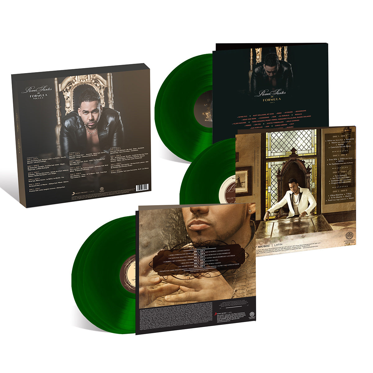 Romeo Santos - Formula, VOL.1.2.3. Box Set - Vinyl 7LP (Translucent Green)