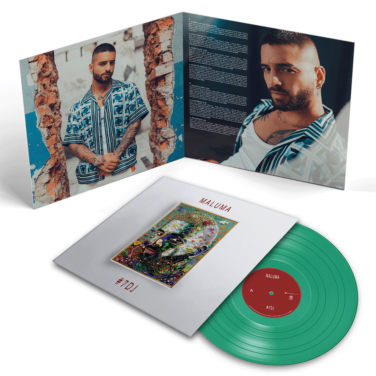 Maluma - #7DJ (7 Dias En Jamaica) Turquoise Vinyl LP