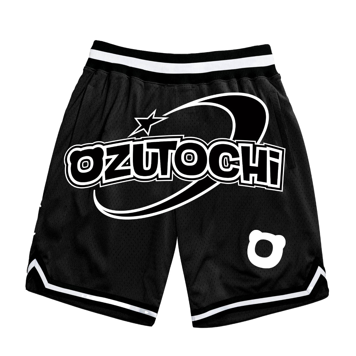 OZUTOCHI Black Mesh Shorts