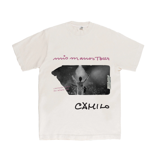 Camilo Mis Manos Tour Recap Crème T-Shirt