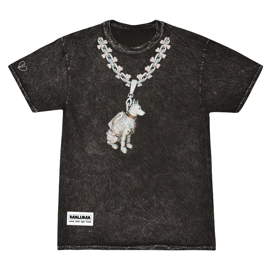 The Love + Sex Tape Dog Chain Black Washed T-Shirt